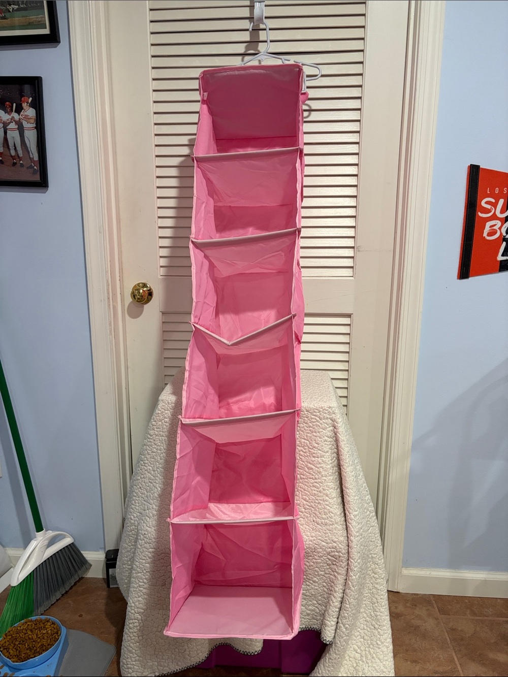 Pink Hanging Closet Organizer Storage Shelf - Brand Unspecified